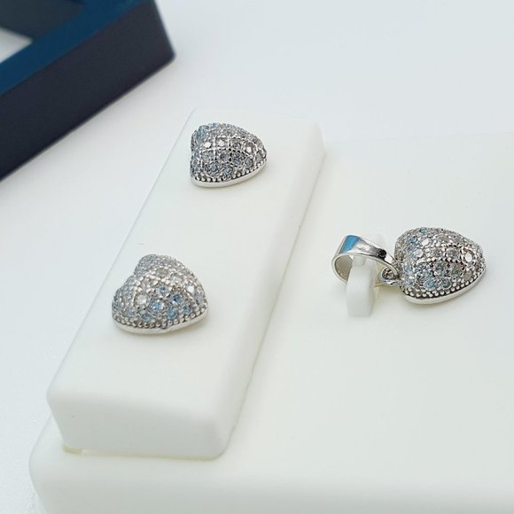 "925 Sterling Silver Cubic Zircon Jewelry Set, UU1P7A7032 - Picture 8 of 8